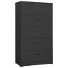 Filing Cabinet Anthracite 90x46x164 cm Steel - HipoMarket