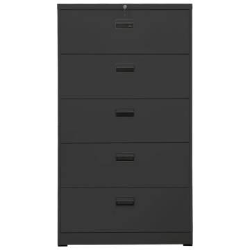 Filing Cabinet Anthracite 90x46x164 cm Steel - HipoMarket