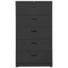 Filing Cabinet Anthracite 90x46x164 cm Steel - HipoMarket