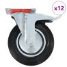 12 pcs Swivel Casters 200 mm - Durable & Smooth Rolling