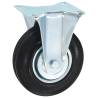 12 pcs Casters 125 mm - Durable Rubber & Zinc-Coated Iron