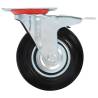 12 pcs Casters 125 mm - Durable Rubber & Zinc-Coated Iron