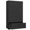 Filing Cabinet Anthracite 90x46x164 cm Steel - HipoMarket