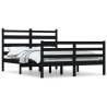 Solid Wood Pine Bed Frame 120x200 cm Black - Hipomarket