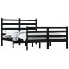 Solid Wood Pine Bed Frame 120x200 cm Black - Hipomarket