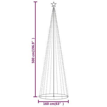 Illuminated Christmas Cone Tree - 732 LEDs - 160x500 cm