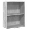 2-Tier Concrete Grey Book Cabinet - Stylish Storage Solution