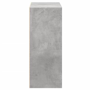 2-Tier Concrete Grey Book Cabinet - Stylish Storage Solution