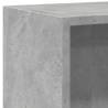 2-Tier Concrete Grey Book Cabinet - Stylish Storage Solution