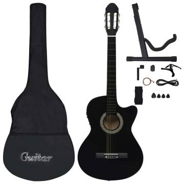 12 Piece Western Guitar Set with Equalizer - Black