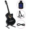 12 Piece Western Guitar Set with Equalizer - Black