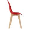 Stylish Red Plastic Dining Chairs - Set of 6