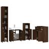 4 Piece Bathroom Furniture Set in Brown Oak - Elegant Storage