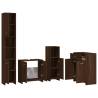 4 Piece Bathroom Furniture Set in Brown Oak - Elegant Storage