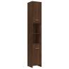 4 Piece Bathroom Furniture Set in Brown Oak - Elegant Storage