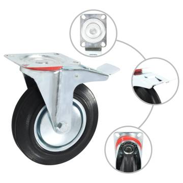 12 pcs Swivel Casters 200 mm - Durable & Smooth Mobility