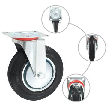 12 pcs Swivel Casters 200 mm - Durable & Smooth Mobility