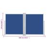 Retractable Side Awning 170x600 cm - Blue | Hipomarket UK