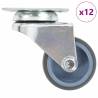 12 pcs Twin-wheel Swivel Casters 50 mm - Durable & Smooth Roll