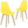  Dining Chairs 2 pcs Yellow Plastic Colour yellow Quantity in Package 2 