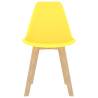 Stylish Yellow Plastic Dining Chairs - 2 pcs | HipoMarket