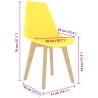 Stylish Yellow Plastic Dining Chairs - 2 pcs | HipoMarket