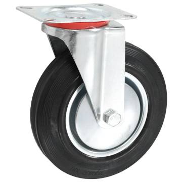 12 Pcs Swivel Casters 200 mm - Durable & Quiet Rollers