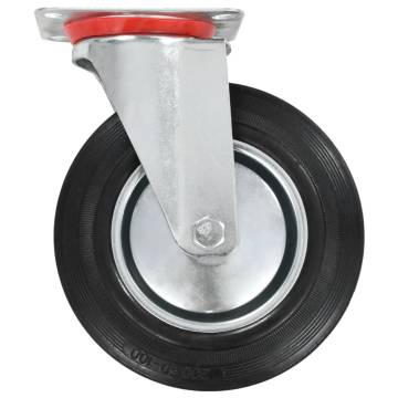 12 Pcs Swivel Casters 200 mm - Durable & Quiet Rollers