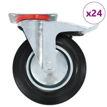 24 pcs Swivel Casters 200 mm - Durable & Flexible Control