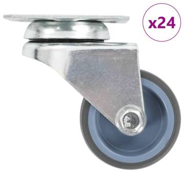 24 pcs Twin-wheel Swivel Casters 50 mm - Smooth & Durable