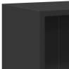 Compact Black Bookshelf 80x24x75 cm | Durable Engineered Wood