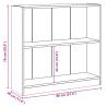 Compact Black Bookshelf 80x24x75 cm | Durable Engineered Wood