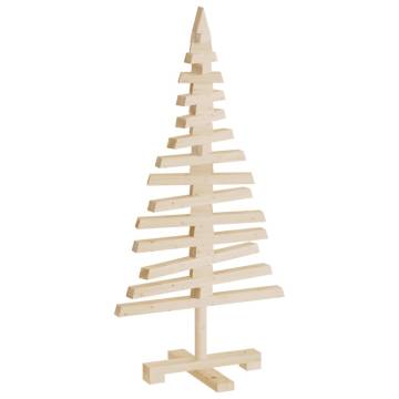 Wooden Christmas Tree - 90 cm Solid Pine Decoration