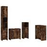 4 Piece Bathroom Furniture Set - Smoked Oak & Engineered Wood