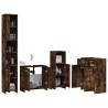 4 Piece Bathroom Furniture Set - Smoked Oak & Engineered Wood