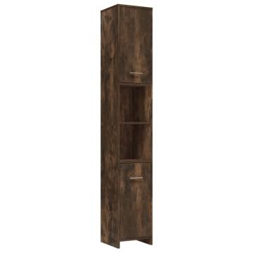 4 Piece Bathroom Furniture Set - Smoked Oak & Engineered Wood