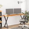  Desk Top 140x50x2.5 cm Rectangular Solid Wood Acacia Colour dark brown Size 140 x 50 x 2.5 cm 