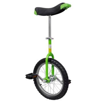 Green Adjustable Unicycle 16 Inch - Fun & Skill Development