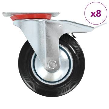 8 pcs Swivel Casters 160 mm - Durable and Versatile