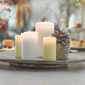 Bolsius Pillar Candles - 10pcs White 120x58mm | Hipomarket