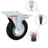 16 pcs Casters 125 mm - Durable Rubber & Steel Casters