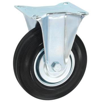 16 pcs Casters 125 mm - Durable Rubber & Steel Casters