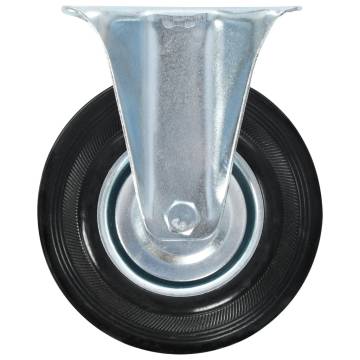 16 pcs Casters 125 mm - Durable Rubber & Steel Casters