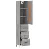 Stylish Highboard Grey Sonoma - Durable Engineered Wood