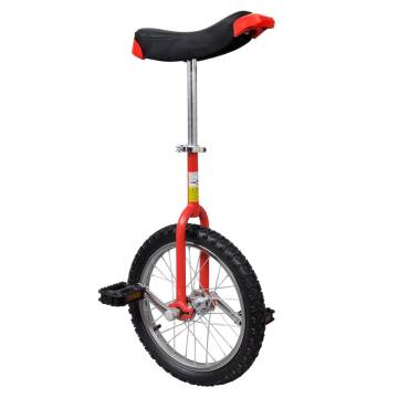 Red Adjustable Unicycle 16 Inch - Fun & Skill Development