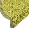 Carpet Stair Treads 15 pcs Green - Non-Slip & Washable