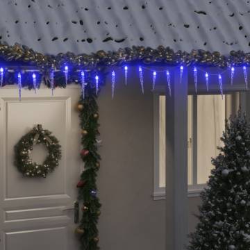 200 LEDs Blue Christmas Icicle Lights - 20m | HipoMarket UK