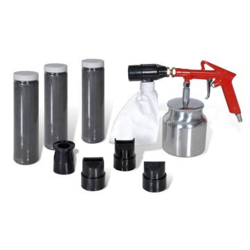 Air Sand Blasting Kit - Complete Set with Nozzles & Powder