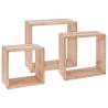 Stylish 3-Piece Paulownia Wood Display Shelves - Home&Styling