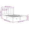 Solid Wood Pine Bed Frame 140x190 cm - Modern Design